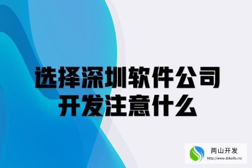 選擇深圳軟件開發(fā)公司應注意什么(圖1)
